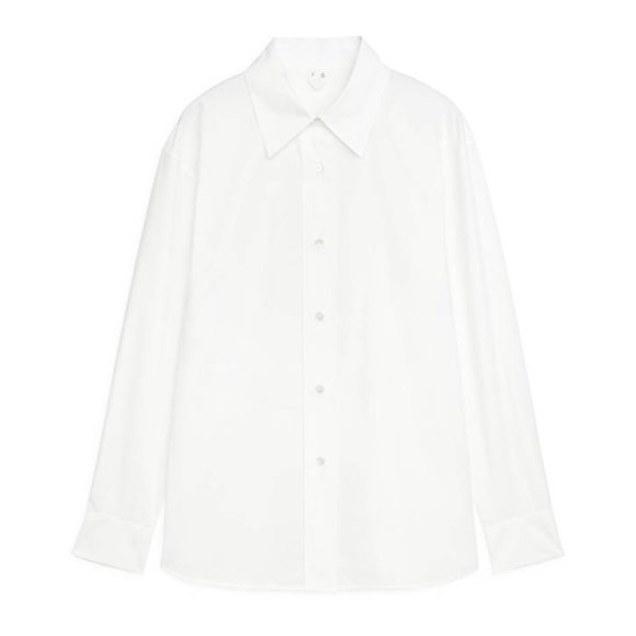 NWT Arket Fitted Poplin Button-Up Shirt - Picture 1 of 8